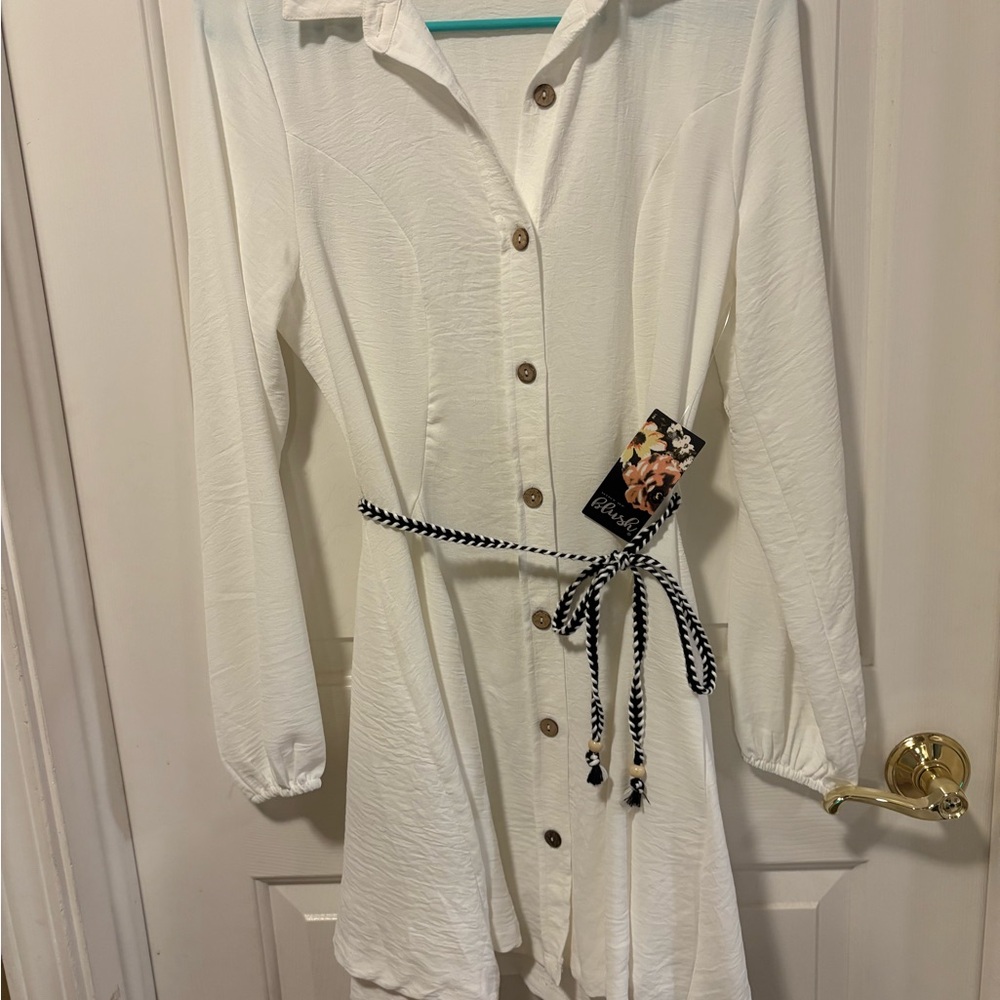 Elegant White Button-Down Blouse